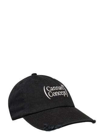 Cc Logo Cap W. Distress Black Cannari Concept