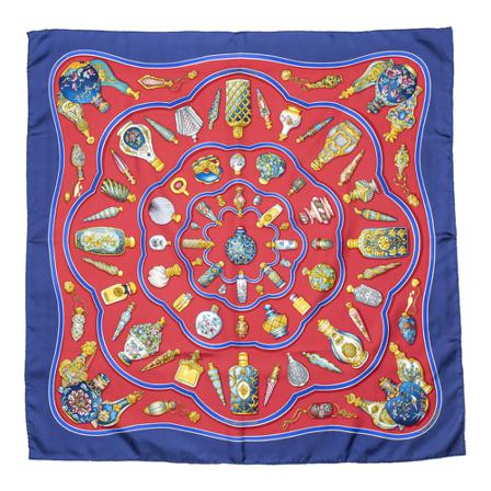 Hermès Vintage, Pre -owned Scarf Blauw, Dames, Maat:ONE Size