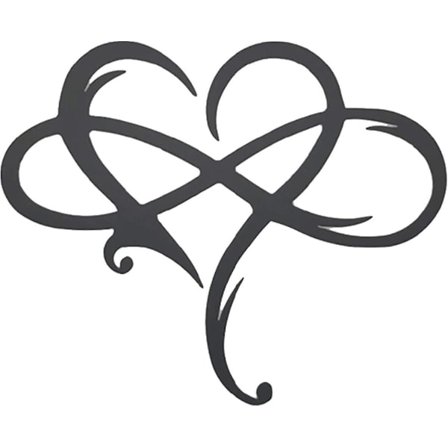 Wall Hangings Heart Metal Wall Art, Forever And Forever Love Heart Shape Infinity Symbol Gift For Home Wedding Valentine's Day Decoration 30 * 25cm
