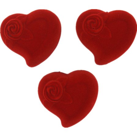 3-delad set (stor röd, enkel ring 60*60*42mm) Ring Box - Röd Lov