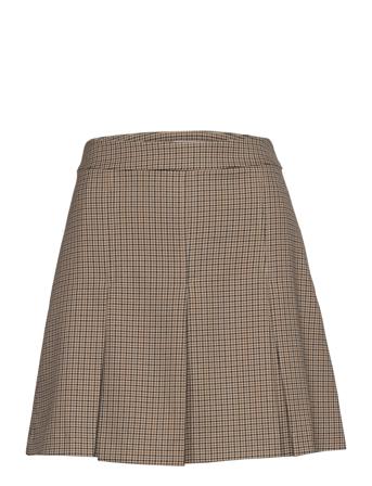 Y/D Check Pleated Short Skirt Lyhyt Hame Monivärinen/Kuvioitu Tommy Hilfiger