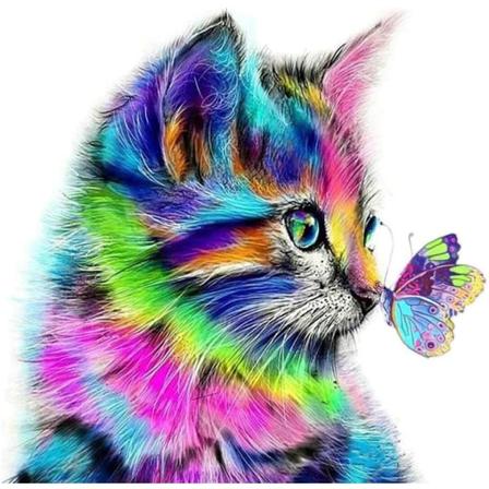 Diamantmaleri, 5D DIY Full Diamant Katt, Diamantmaleri