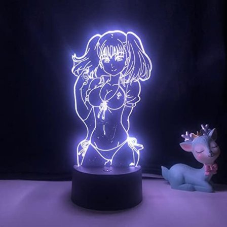 Anime 3D-lampa De sju dödssynderna Diane Nattlampa för sovrumsdekoration Ingen Manga LED-lampa Födelsedagspresent