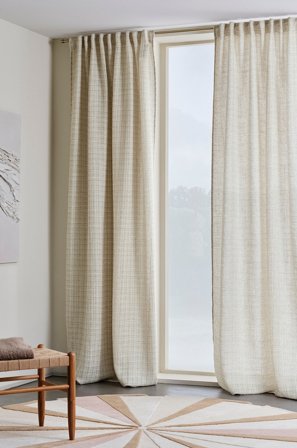 Jotex - Gardin Med Multifunksjonsbånd 2-pk Beige - KIM - Kjøp Multifunksjonsgardiner hos Jotex