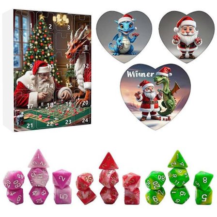 Jule Nedtællingskalender Blind Box Terninger Blind Box Mini Farvede Terninger Juledekorationer