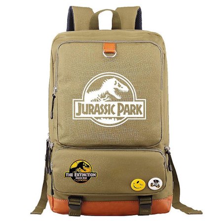 Jurassic World Jurassic Park Ryggsäck - Rymlig Axelremsväska för Laptop, Resväska, Ryggsäck och Messenger Bag - Perfekt