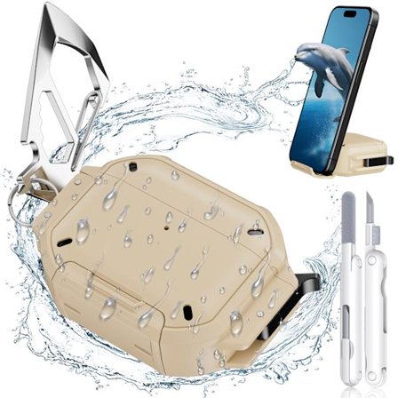 Vedenpitävä suojakotelo AirPods 4:lle ja mukana puhdistuskynä