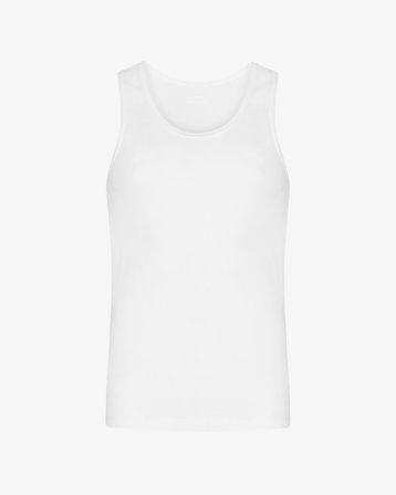 Organic Rib Tank Top - Optical White S
