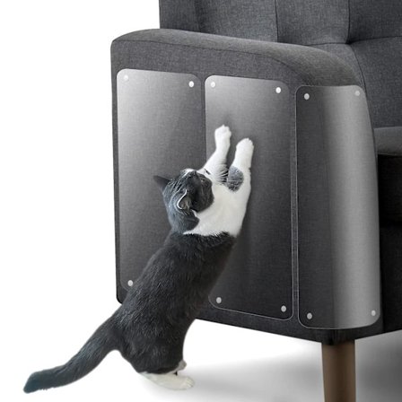 Pakke med 10 selvklebende beskyttelsesfilmer mot riper, 44 cm x 31 cm, gjennomsiktig beskyttelse mot katteskraping, møbler, anti-ripe