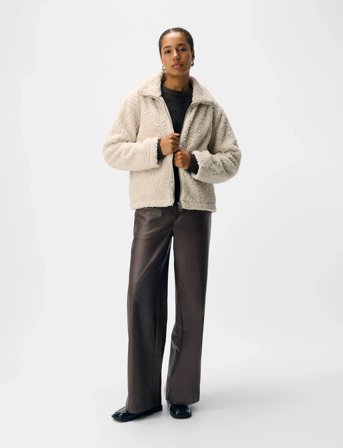 Object Objfreya Re L/S Jacket Noos - Cream - 34