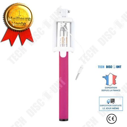 Selfie-stick - TD - Resa - Rostfritt stål - Färg rosa - Kompakt