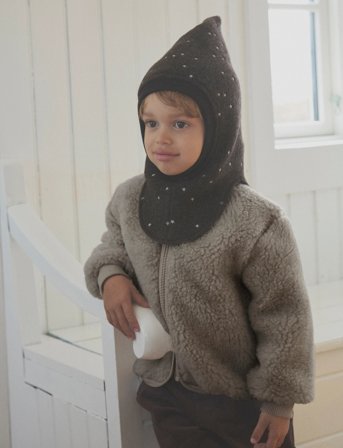 Huttelihut Jacket Wool Teddy W. Lining - Brown - 128