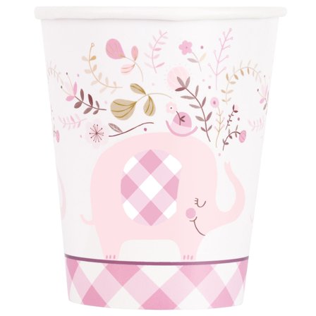 Pappersmuggar Rosa Elefant 27 cl 8-pack