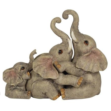 Something Different Djurfamiljer Elefant Ornament En Storlek Grey One Size