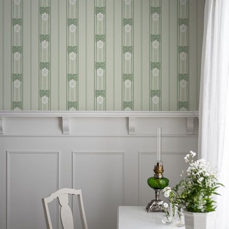 Duro Tapet, Ramsjö 697-03 Gammalsvenska QuickUp, L, Grön, Färg & tapeter