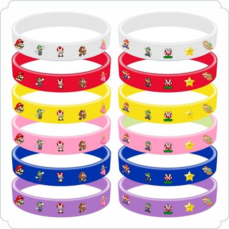 12 st Super Mario Armband Kalas Barnkalas Godispåse Fyllning