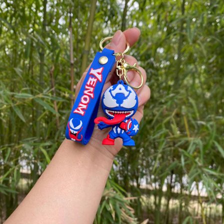 Venom nyckelring tecknad docka hängande dödlig väktare - stock