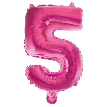 Folieballong tall 0-9 rosa 41 cm Tallet 5