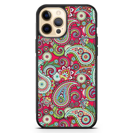 Bjornberry Hårdskal iPhone 12 Pro Max - Röd Paisley