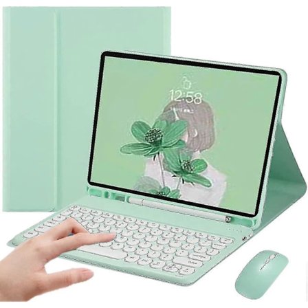 Ipad Mini 6 2021 Färgat Tangentbordsfodral Mus Söta Runda Tangenter Ipad Mini 6:e Generationen 8,3 Tum Trådlöst Bluetooth Löstagbart 