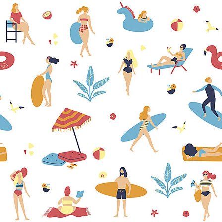 DaybyDay Servietter 33x33cm Summer Time white