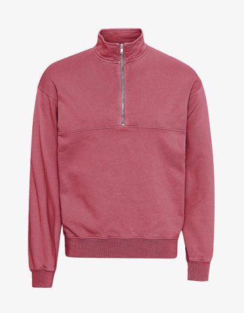 Organic Quarter Zip - Raspberry Pink - XL
