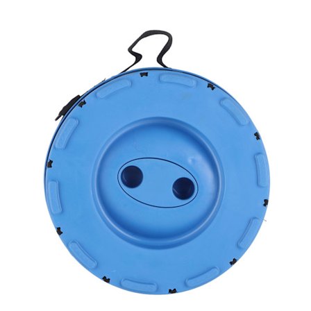 Bärbar hopfällbar teleskopisk pall för utomhusfiske, resor, blå