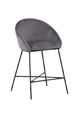 Venture Home Velvet Barstol Stolar Grå