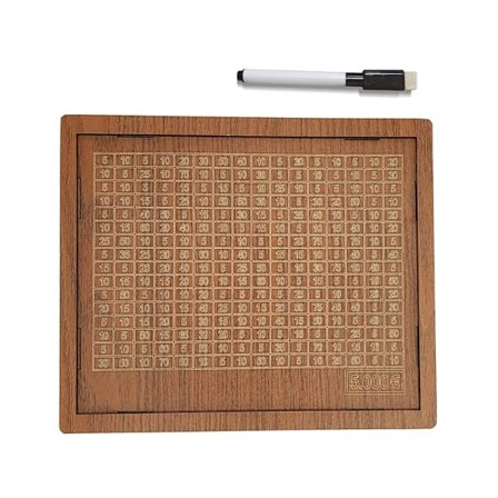 Träsparbössa med räknare för kontantbesparing Barn Myntbanker Återanvändbar spargris med markör Mål Nummer Födelsedagspresent