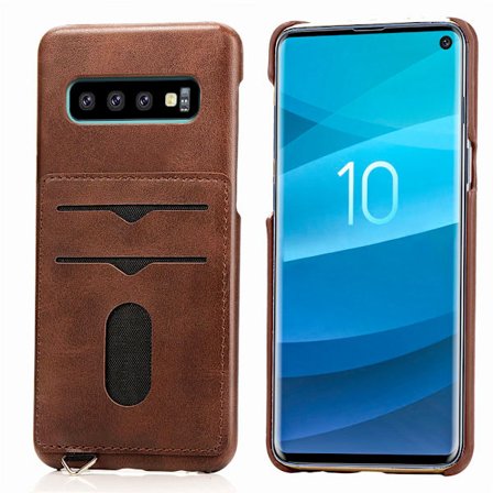 Skal med Korthållare - Samsung Galaxy S10 Plus (Vintage-Mark)