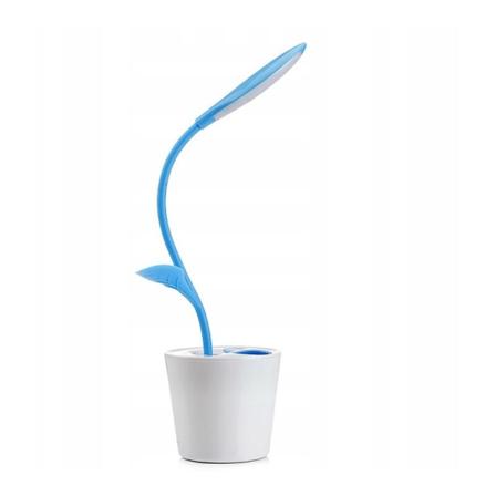 Blå 10*10*41CM Oppbevaringspenneholder Student Lærebordslampe Tease Miao Touch Ladebordslampe