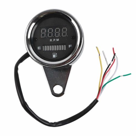 Motorcykel Digital Omdrejningstæller Speedometer Måler 2 Airguide Cylinder Modificeret Instrument