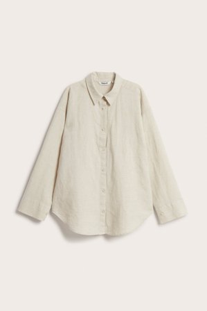 Kappahl | Koszula z mieszanki lnu Melanżowy beż XS | Melanżowy beż