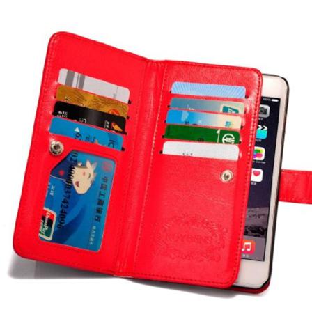 iPhone 6/6S - Stilrent Plånboksfodral i Läder från ROYBEN (RÖD) Röd