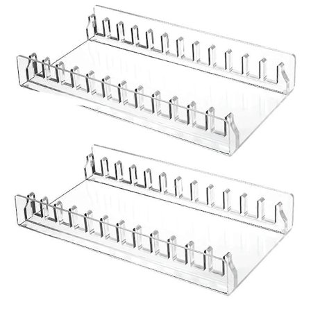 CD Holder 2-pak, klare akryl CD-organisatorer, CD-displaystativ til mediehyldeopbevaring og eller (FMY)