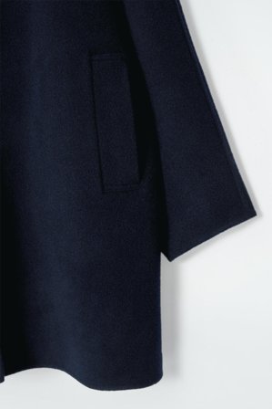 COS Femme Manteau Oversize En Laine Double Face in Bleu