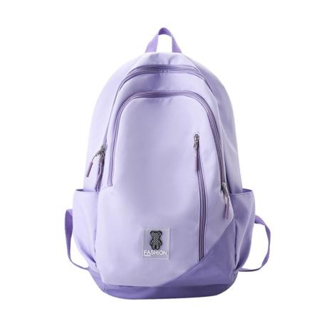 Kvinner jente ryggsekk skulderveske skolesekk Par Stor kapasitet Uformell Trendy Enkel Student Purple