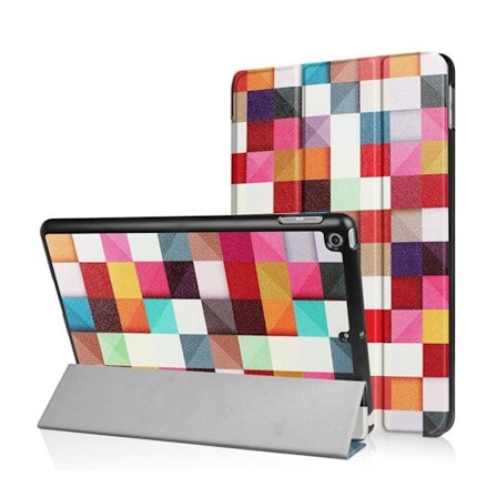 iPad (2017) Mønstret Tri-Fold PU Lær Etui - Fargerik Cheakers