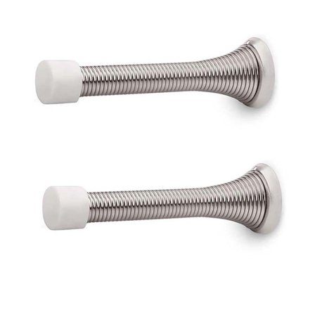 2 st dörrstopp fjäder metall dörrstopp med skruvar och bas