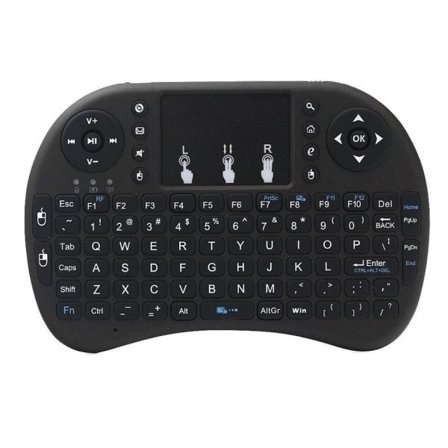 Trådløst Mini Tastatur Stor Touchpad Digital Computer Tør Batteri USB Oplader Dobbelt Tastatur