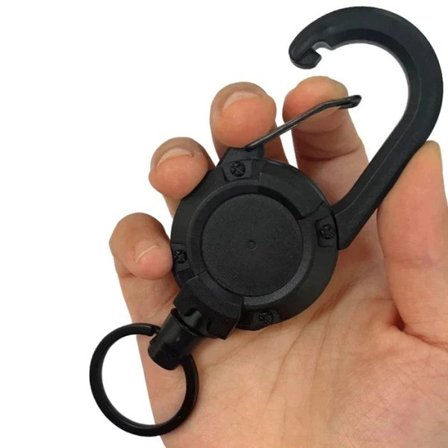 Utomhus Automatisk Infällbar Tråd Rep Luya Tactical Nyckelring Klämma Pull Recoil Sporty Nyckel Ring