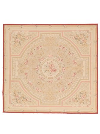 Aubusson - Tappissere Oosters Vierkant Oranje/Beige (Wol, China)