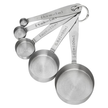 Dorre Myah måttsats 5 delar, rostfritt stål | Matlagning > Köksredskap > Mått och Måttsatser > Måttsats | Bagaren och Kocken