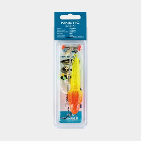 Kinetic Sabiki Pro plattfisk 90g gul/röd