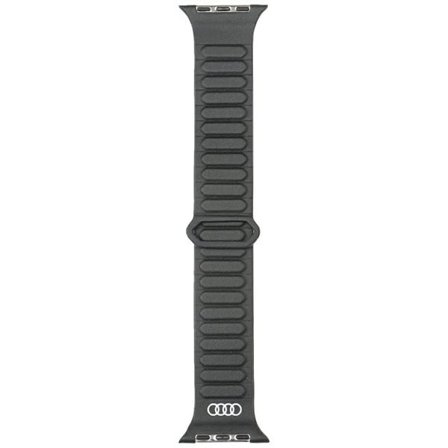Audi Logo Syntetisk Læder Magnetisk Ringrem til Apple Ur 44/45/46/49 mm - Sort