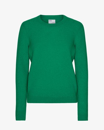 Women Classic Merino Wool Crew - Kelly Green