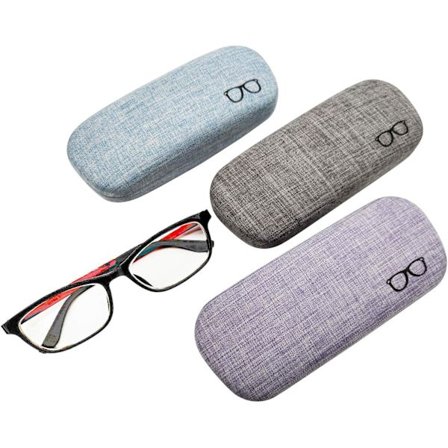 3-pack Hårdskalsskydd för glasögonfodral i linne, stor G