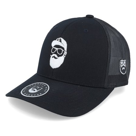 Bearded Man - Cap Man Black Trucker Trucker Black Cap - @ Hatstore