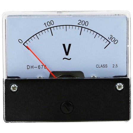 Rektangulær AC 0-300V Måler Analog Spændingspanel Måler Voltmeter DH670