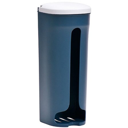 Affaldssæk Opbevaringsarrangør Holder Vægmonteret Plast Opbevaringshylde med låg til køkken (Blå)